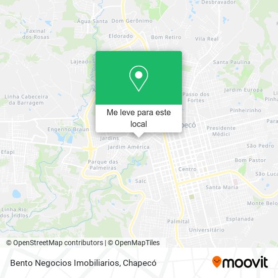 Bento Negocios Imobiliarios mapa