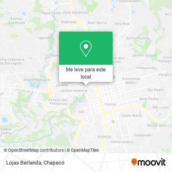 Lojas Berlanda mapa