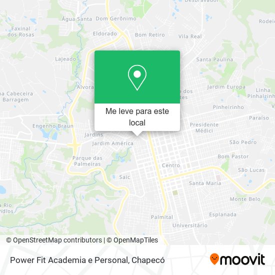 Power Fit Academia e Personal mapa