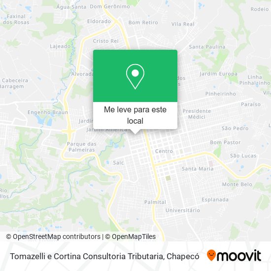 Tomazelli e Cortina Consultoria Tributaria mapa