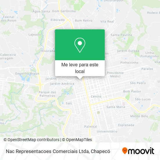 Nac Representacoes Comerciais Ltda mapa