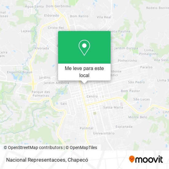 Nacional Representacoes mapa