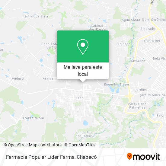 Farmacia Popular Lider Farma mapa