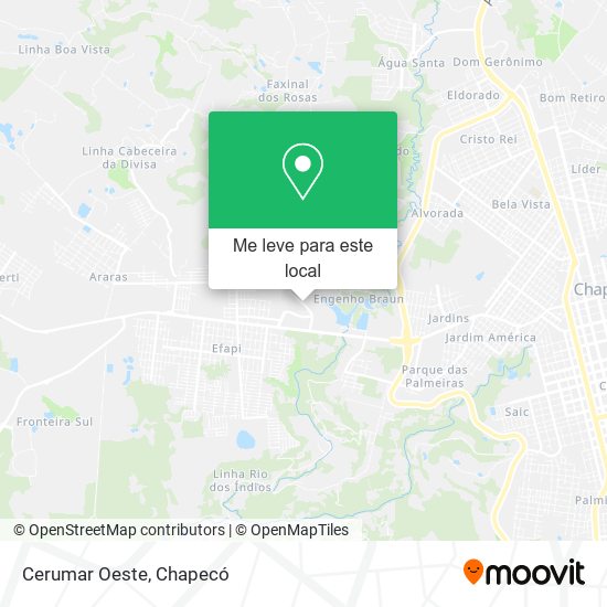 Cerumar Oeste mapa