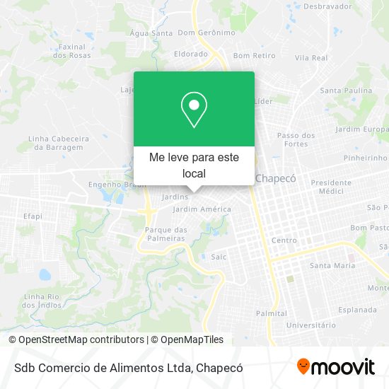 Sdb Comercio de Alimentos Ltda mapa