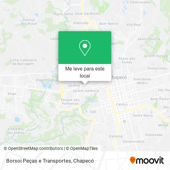 Borsoi Peças e Transportes mapa