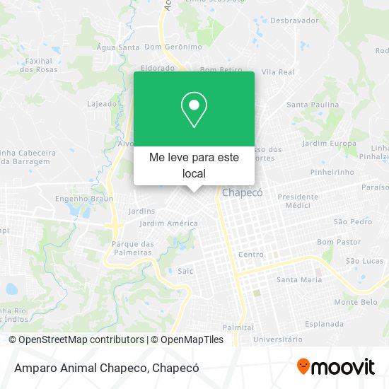 Amparo Animal Chapeco mapa