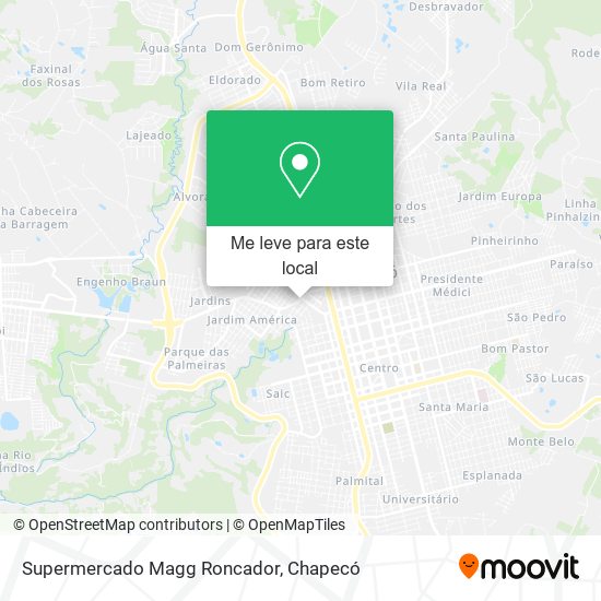 Supermercado Magg Roncador mapa