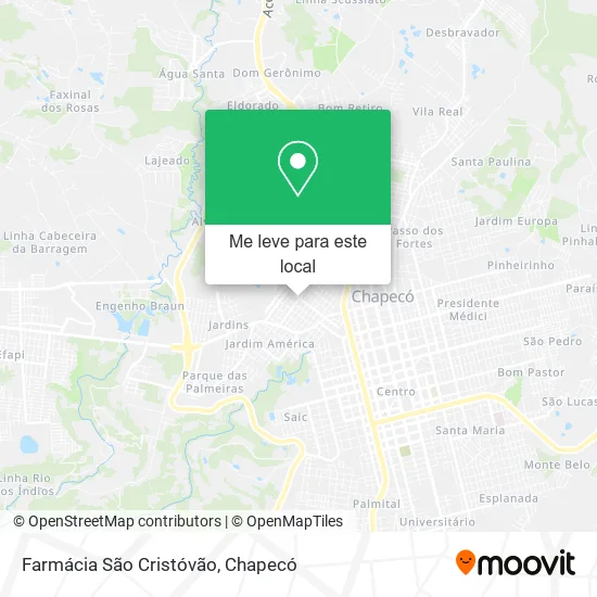 Farmácia São Cristóvão mapa