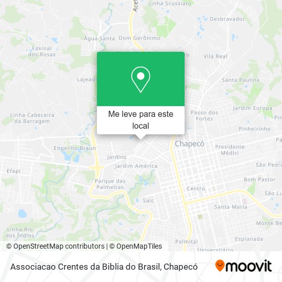 Associacao Crentes da Biblia do Brasil mapa