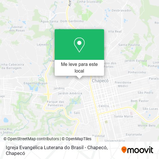 Igreja Evangélica Luterana do Brasil - Chapecó mapa
