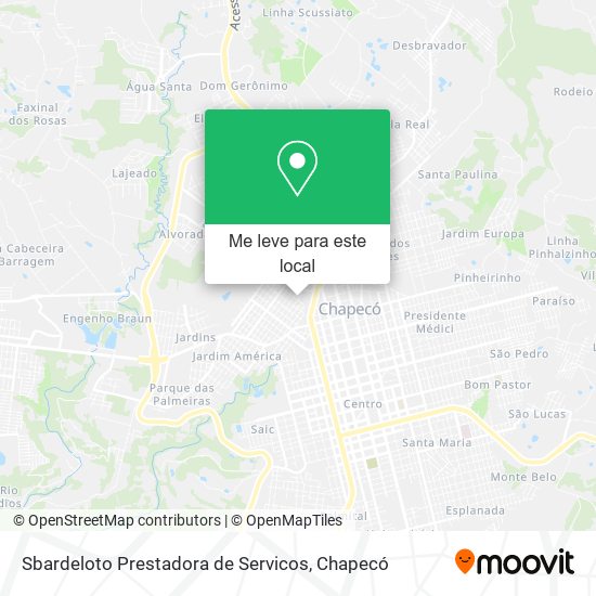 Sbardeloto Prestadora de Servicos mapa