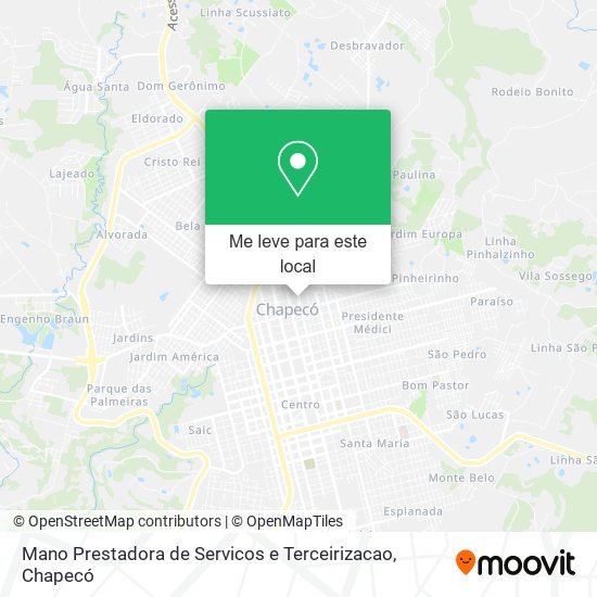 Mano Prestadora de Servicos e Terceirizacao mapa