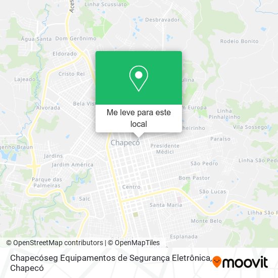 Chapecóseg Equipamentos de Segurança Eletrônica mapa