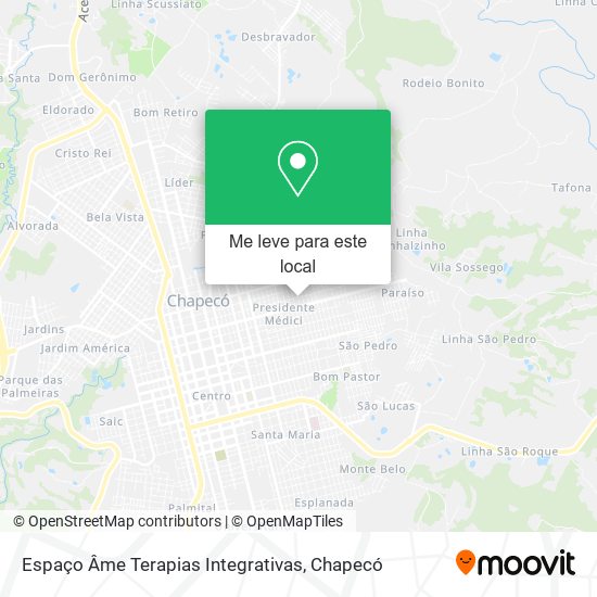 Espaço Âme Terapias Integrativas mapa