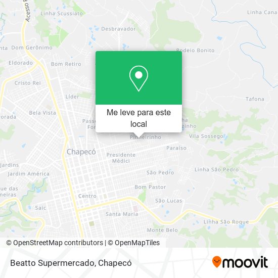 Beatto Supermercado mapa