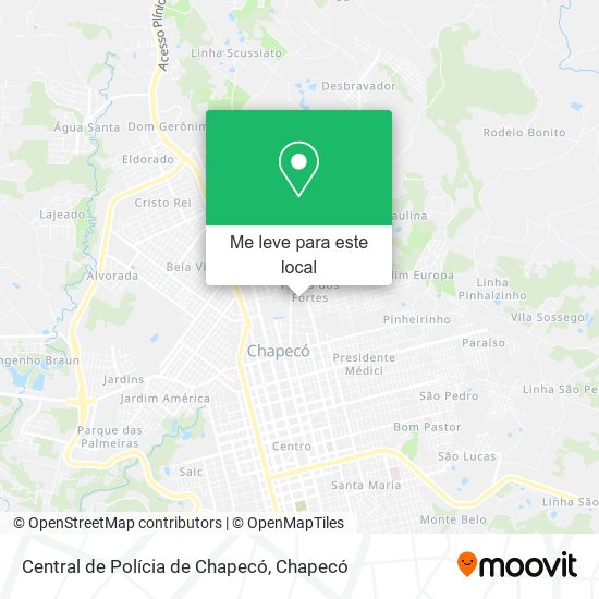 Central de Polícia de Chapecó mapa
