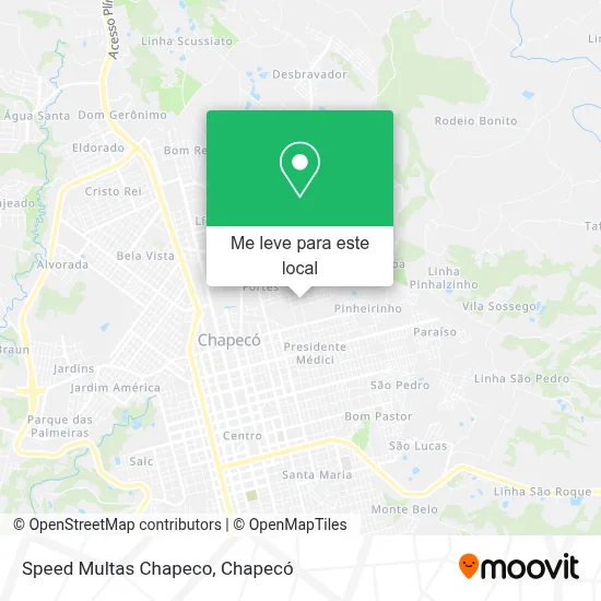 Speed Multas Chapeco mapa