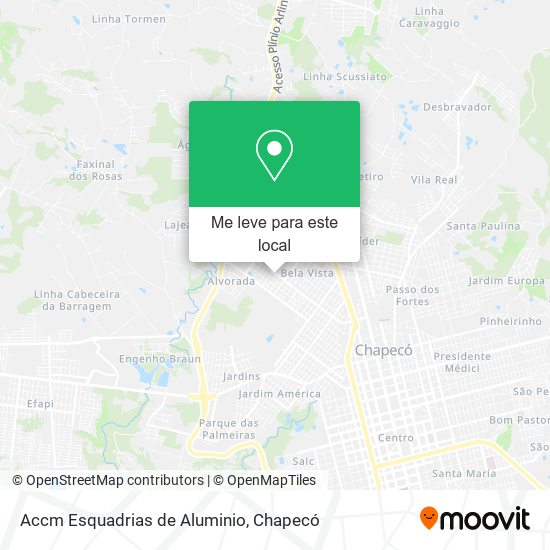 Accm Esquadrias de Aluminio mapa
