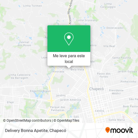 Delivery Bonna Apetite mapa