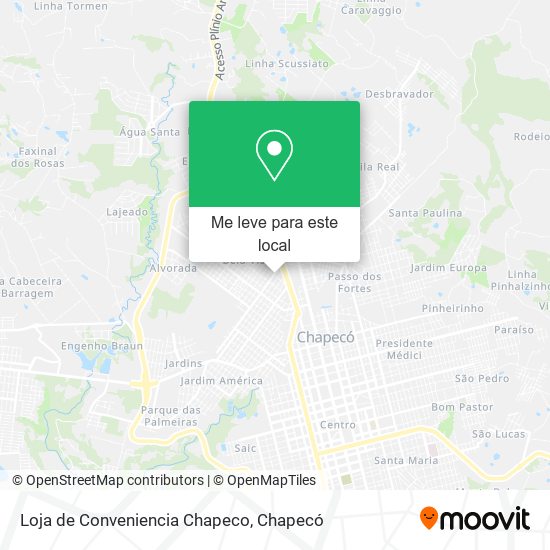 Loja de Conveniencia Chapeco mapa