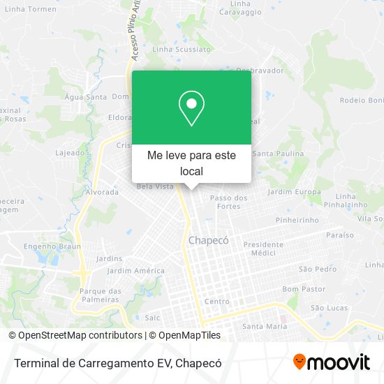 Terminal de Carregamento EV mapa