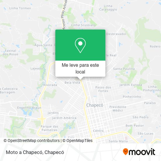 Moto a Chapecó mapa