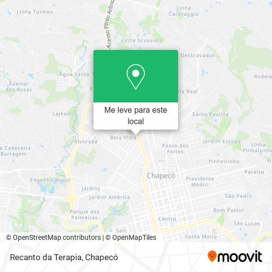 Recanto da Terapia mapa
