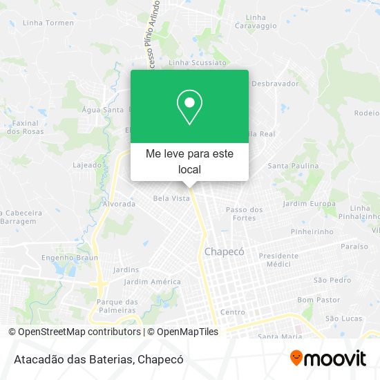 Atacadão das Baterias mapa