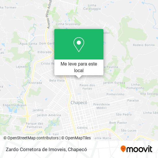 Zardo Corretora de Imoveis mapa