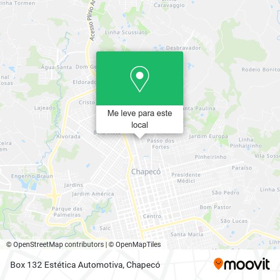 Box 132 Estética Automotiva mapa