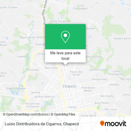 Luizio Distribuidora de Cigarros mapa