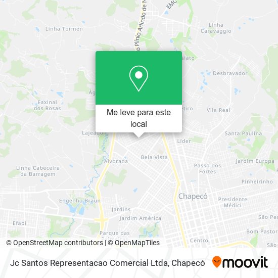 Jc Santos Representacao Comercial Ltda mapa