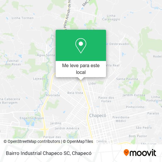 Bairro Industrial Chapeco SC mapa