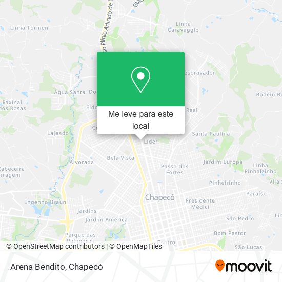 Arena Bendito mapa