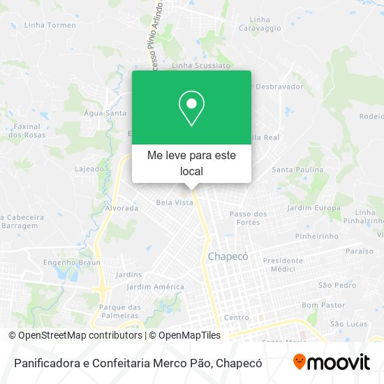 Panificadora e Confeitaria Merco Pão mapa