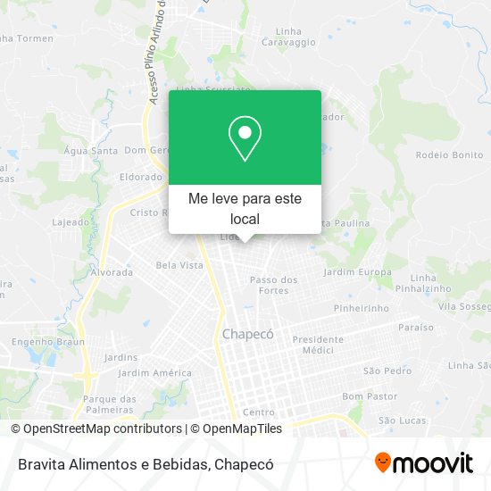 Bravita Alimentos e Bebidas mapa