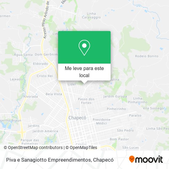 Piva e Sanagiotto Empreendimentos mapa