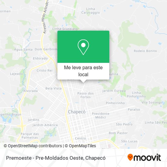 Premoeste - Pre-Moldados Oeste mapa