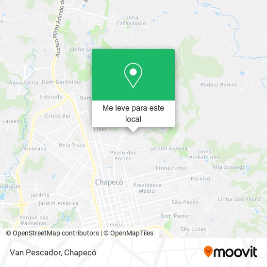 Van Pescador mapa