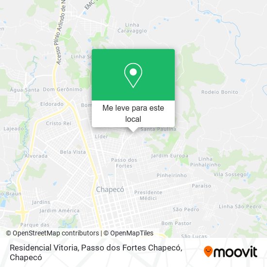 Residencial Vitoria, Passo dos Fortes Chapecó mapa