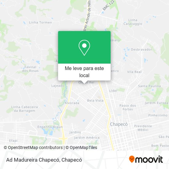Ad Madureira Chapecó mapa