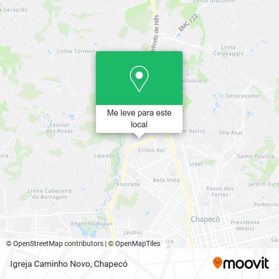 Igreja Caminho Novo mapa