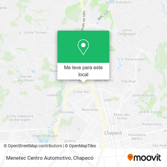 Menetec Centro Automotivo mapa