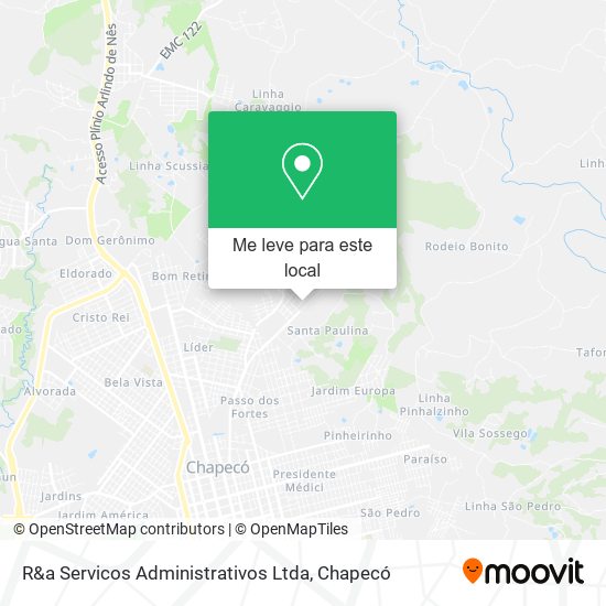 R&a Servicos Administrativos Ltda mapa