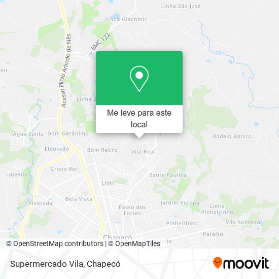 Supermercado Vila mapa