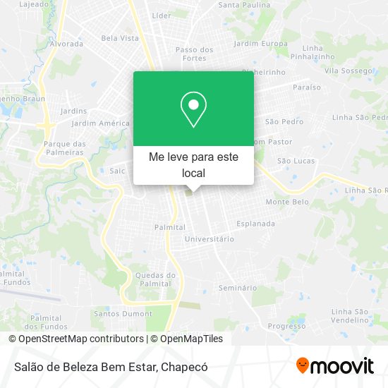 Salão de Beleza Bem Estar mapa