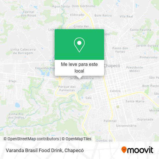 Varanda Brasil Food Drink mapa