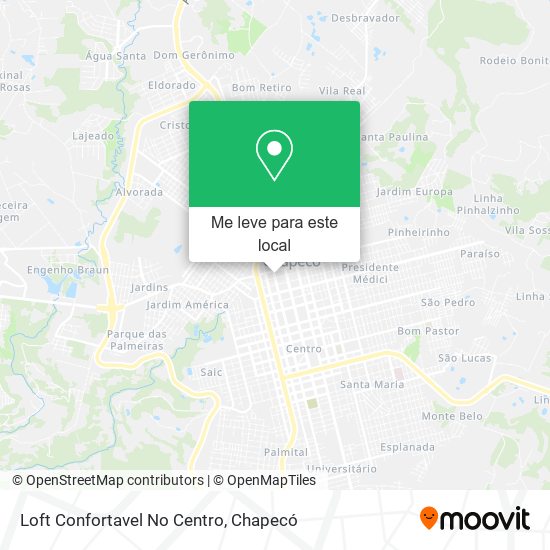 Loft Confortavel No Centro mapa