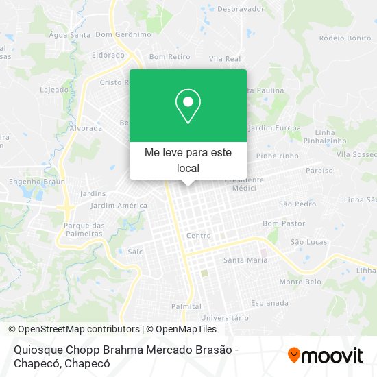 Quiosque Chopp Brahma Mercado Brasão - Chapecó mapa